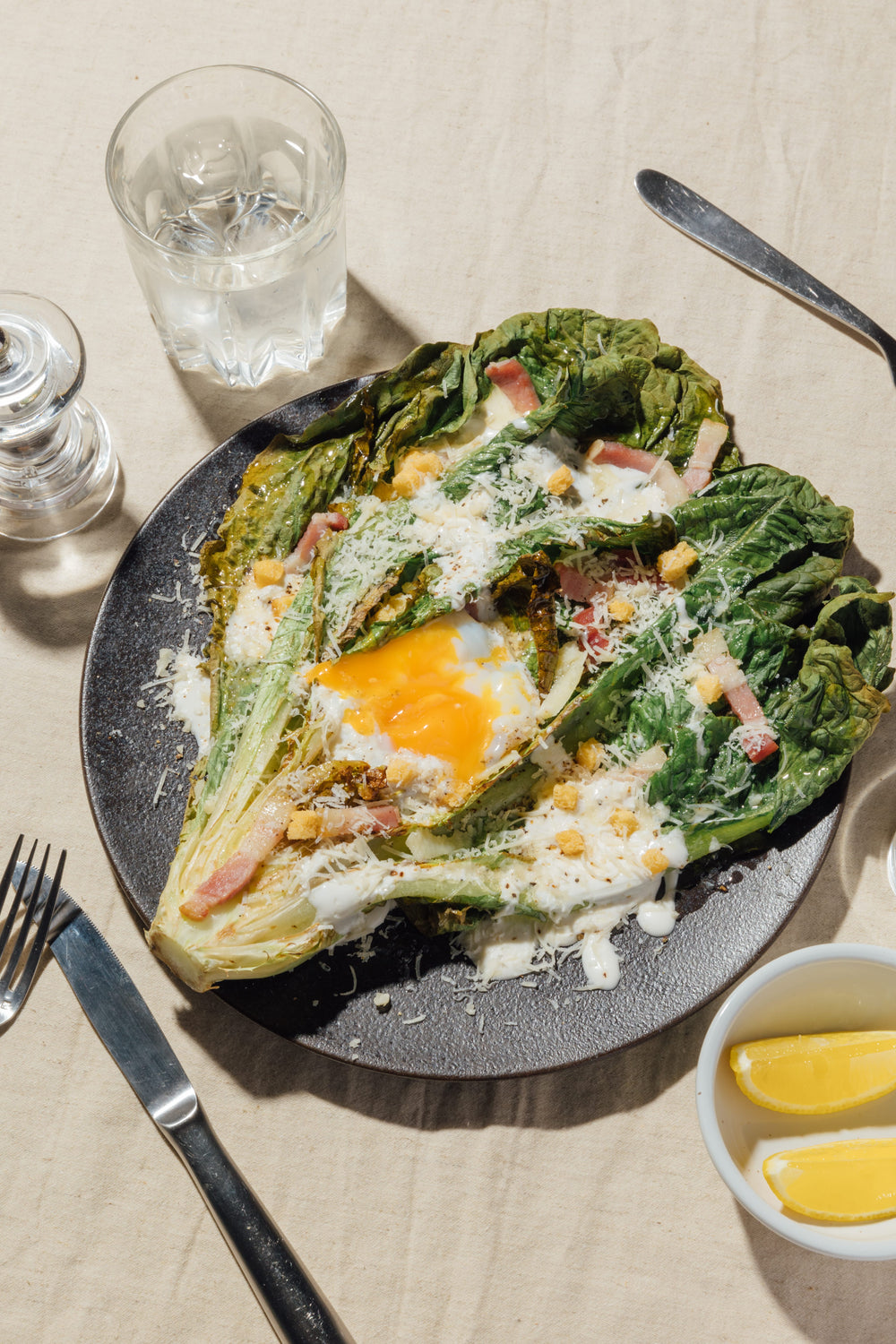grilled romaine caesar salad